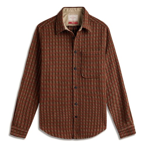laydown image of Merino Tweed Long Sleeve Shirt