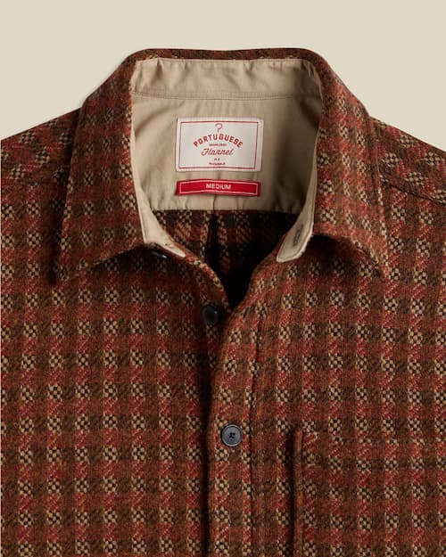 laydown detail image of Merino Tweed Long Sleeve Shirt