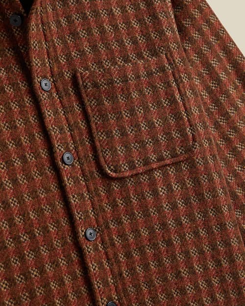 laydown detail image of Merino Tweed Long Sleeve Shirt