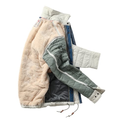 laydown image of Quilted Superfleece Jacket - Exclusive