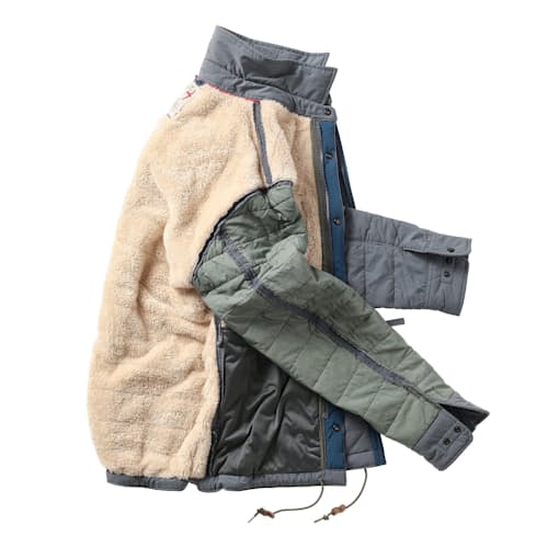 laydown image of Quilted Superfleece Jacket - Exclusive