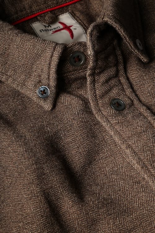 laydown detail image of Chamois Lined Flannel Shirt