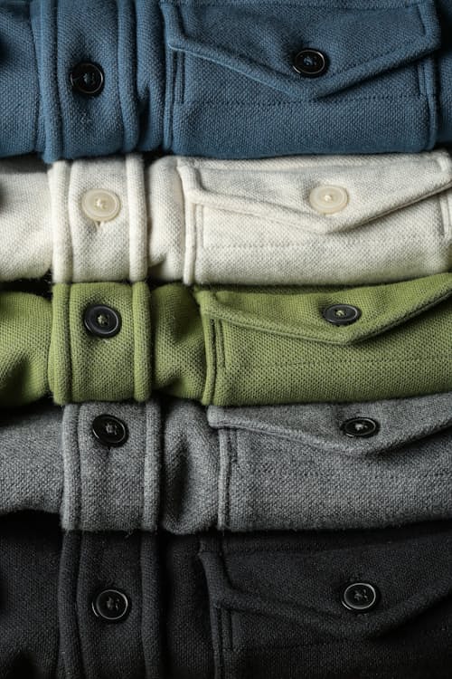 laydown detail image of Pique Fleece Workshirt
