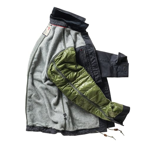 laydown image of Pile-Lined Chore Coat