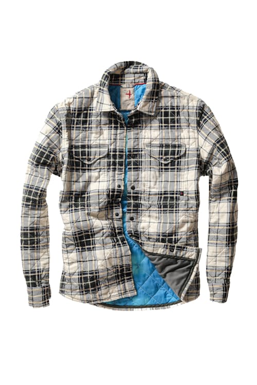 laydown image of Quilted Flannel Shirt Jacket