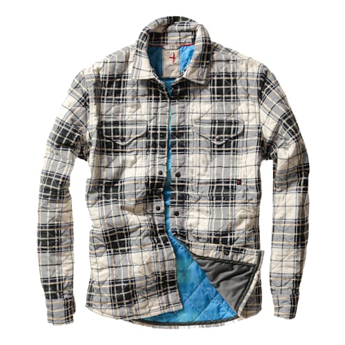 laydown image of Quilted Flannel Shirt Jacket