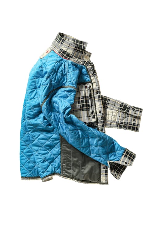 lifestyle image of Quilted Flannel Shirt Jacket