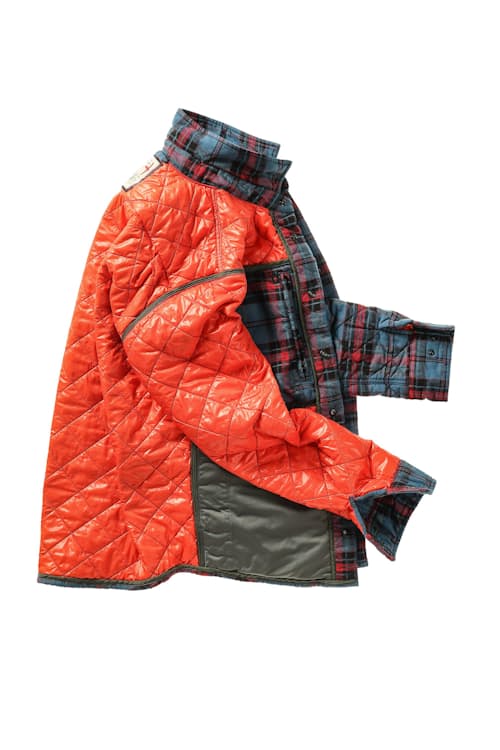 lifestyle image of Quilted Flannel Shirt Jacket