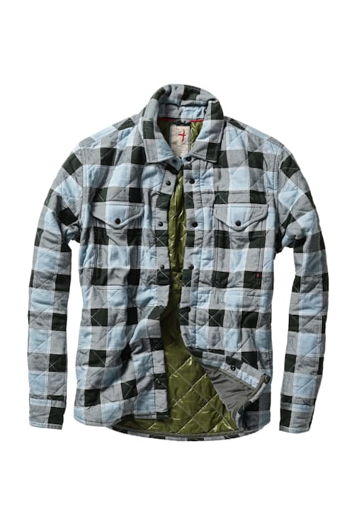 lifestyle image of Quilted Flannel Shirt Jacket