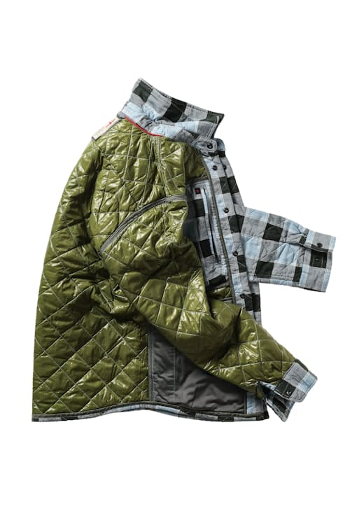 lifestyle image of Quilted Flannel Shirt Jacket