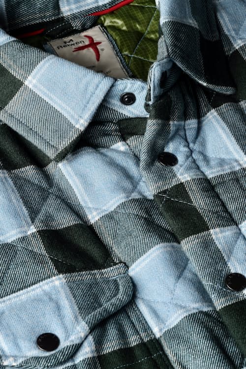 lifestyle image of Quilted Flannel Shirt Jacket