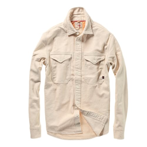 laydown image of Soft Brushed Utility Workshirt