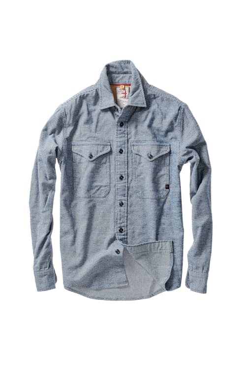 laydown image of Soft Brushed Utility Workshirt