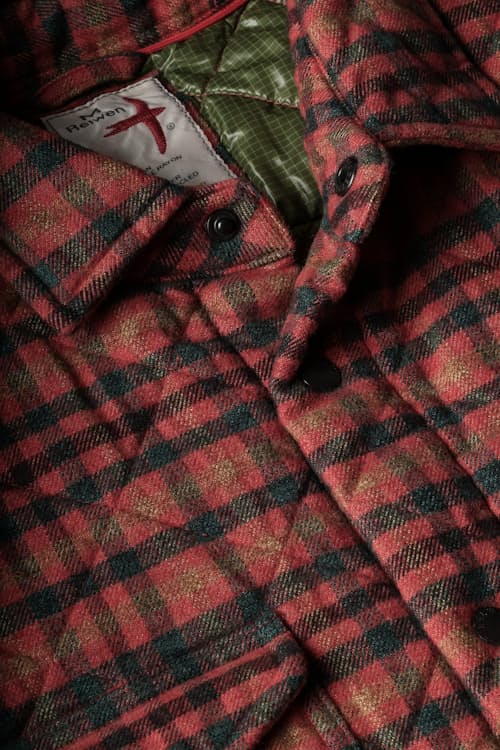 laydown detail image of Quilted Flannel Shirt Jacket