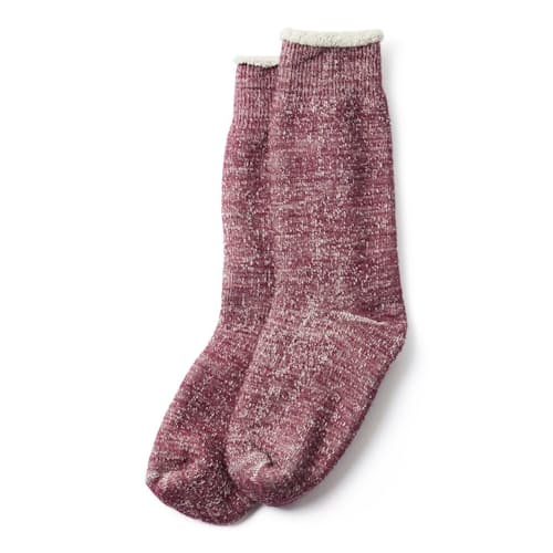laydown image of Double Face Crew Socks