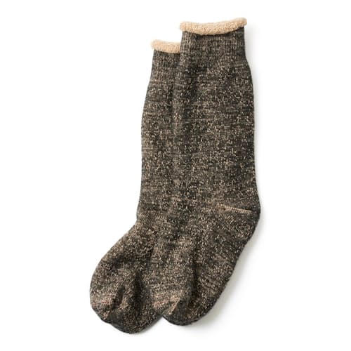 laydown image of Double Face Crew Socks