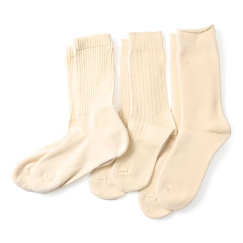laydown image of Organic Daily 3 Pack Crew Socks