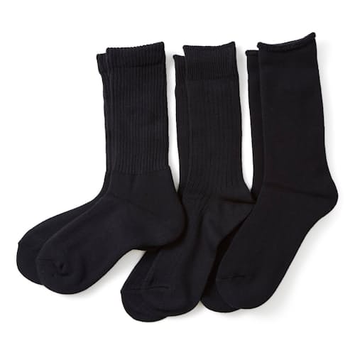 laydown image of Organic Daily 3 Pack Crew Socks
