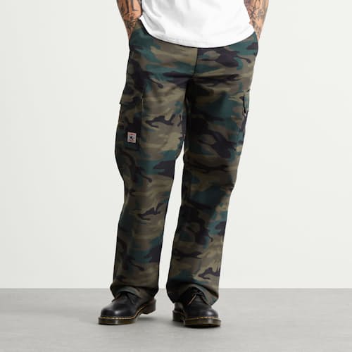 on model image of Utility Cotton Twill Cargo Pant