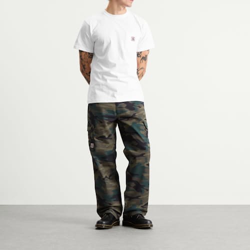 on model image of Utility Cotton Twill Cargo Pant