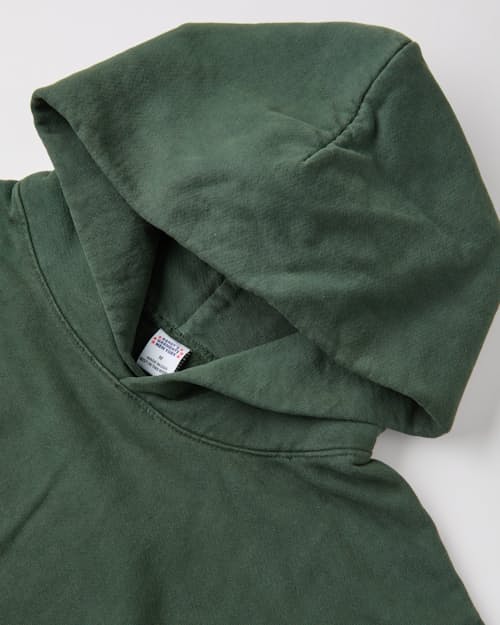 laydown detail image of Heavyweight Logo Cross-Neck Hoodie