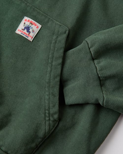 laydown detail image of Heavyweight Logo Cross-Neck Hoodie