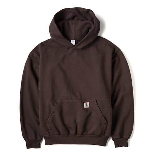 laydown image of Heavyweight Logo Cross-Neck Hoodie