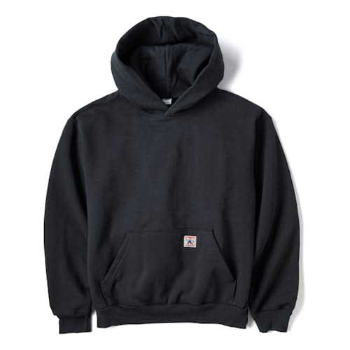 laydown image of Heavyweight Logo Cross-Neck Hoodie