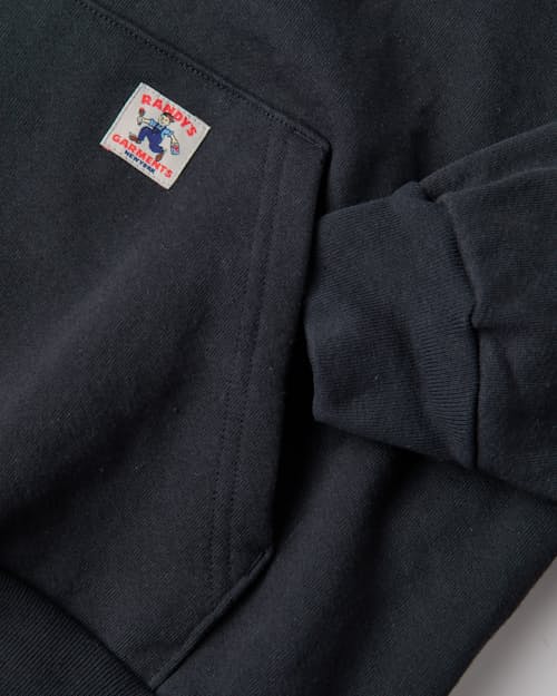 laydown detail image of Heavyweight Logo Cross-Neck Hoodie
