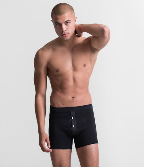 on model image of Button Facing Brief