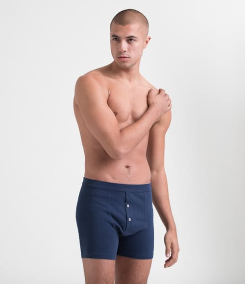 on model image of Button Facing Brief