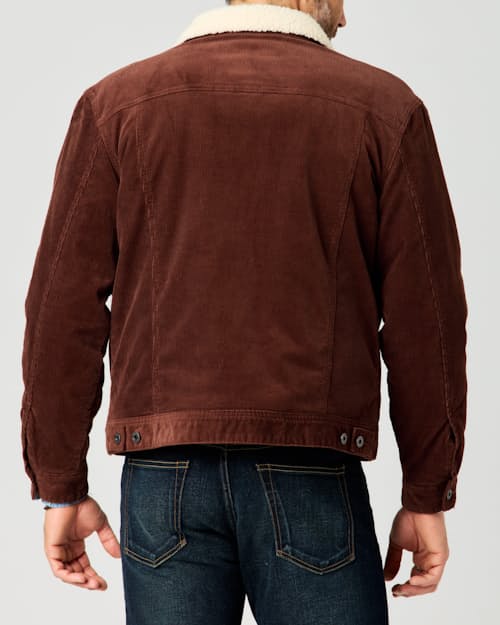lifestyle image of Sherpa-Lined Trucker Jacket