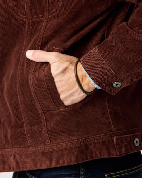lifestyle image of Sherpa-Lined Trucker Jacket