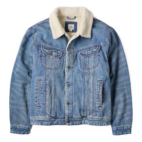 laydown image of Sherpa-Lined Trucker Jacket