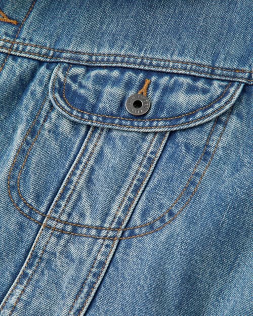 lifestyle image of Sherpa-Lined Trucker Jacket