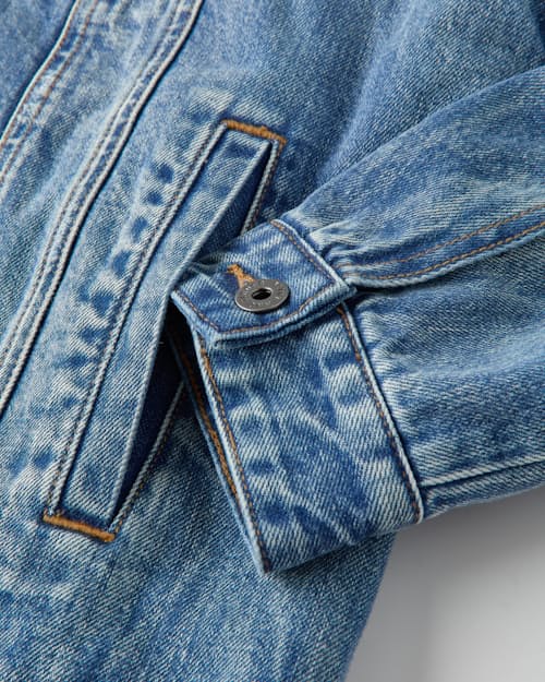 lifestyle image of Sherpa-Lined Trucker Jacket