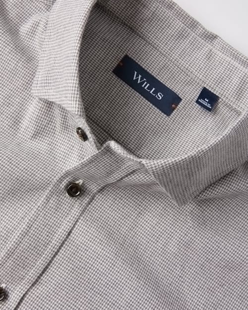 laydown detail image of Brushed Woven Dress Shirt
