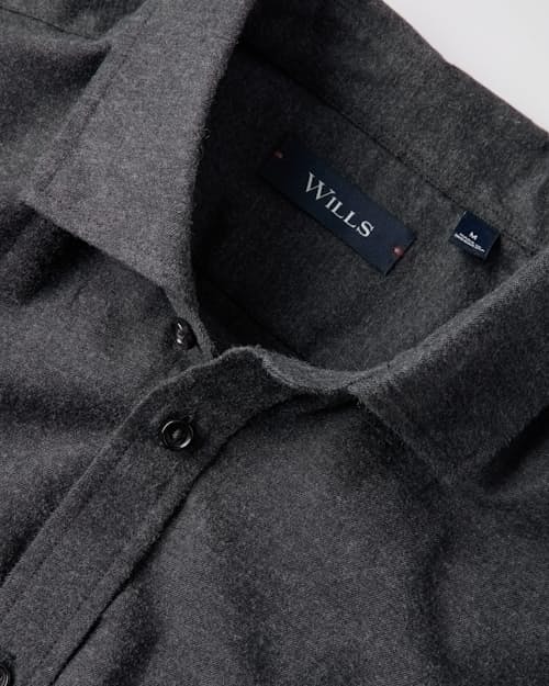 laydown detail image of Brushed Woven Dress Shirt