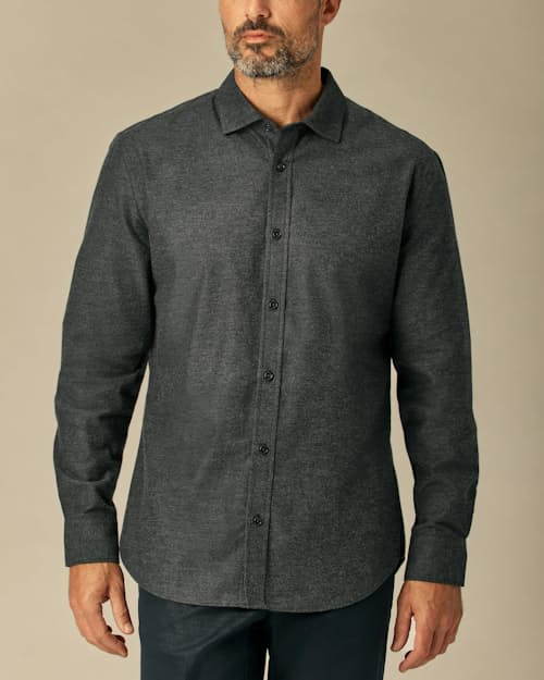 lifestyle image of Brushed Woven Dress Shirt