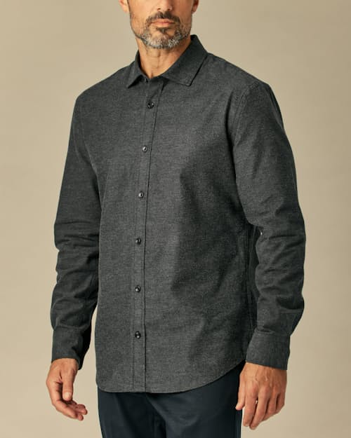 lifestyle image of Brushed Woven Dress Shirt