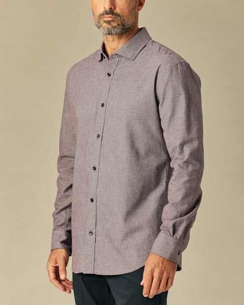 lifestyle image of Brushed Woven Dress Shirt