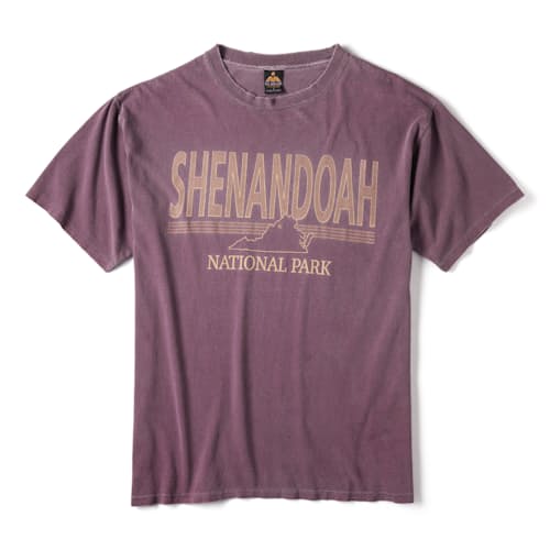 laydown image of Vintage 1990s Shenandoah National Park T-Shirt