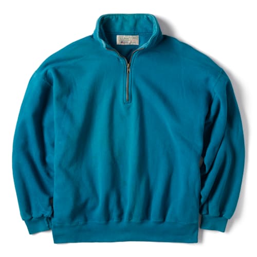 laydown image of Vintage 1990s L.L. Bean Quarter Zip Sweatshirt