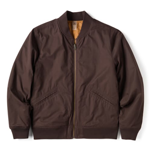 laydown image of Reversible Quilted Bomber