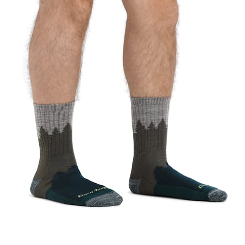 on model image of Men's Number 2 Micro Crew Midweight Hiking Socks