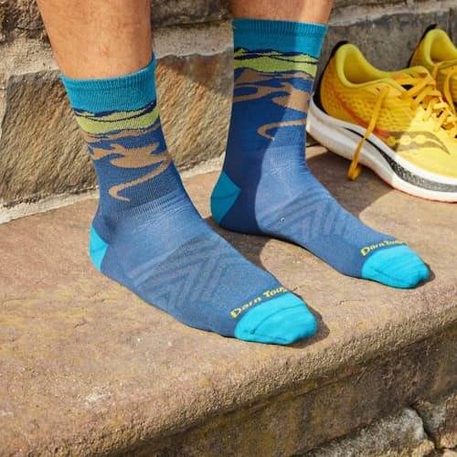 lifestyle image of Men's Ridge Runner Micro Crew Ultra-Lightweight Running Socks