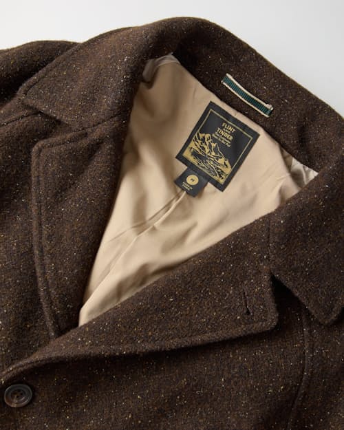 laydown detail image of Wool Herringbone Overcoat