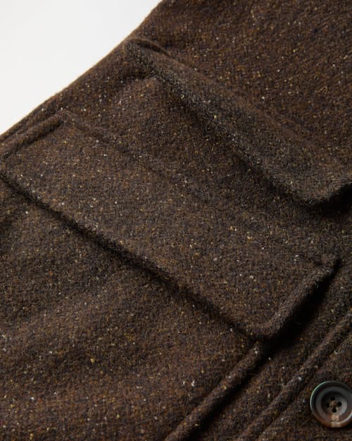 laydown detail image of Wool Herringbone Overcoat
