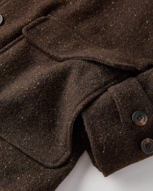laydown detail image of Wool Herringbone Overcoat
