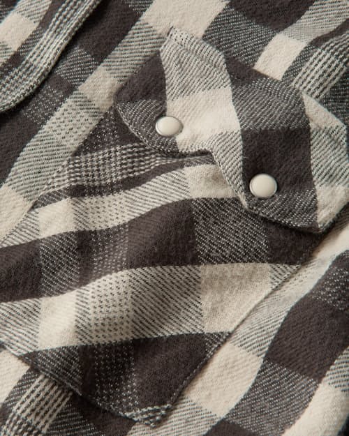 laydown detail image of Washed Flannel Pearlsnap Shirt